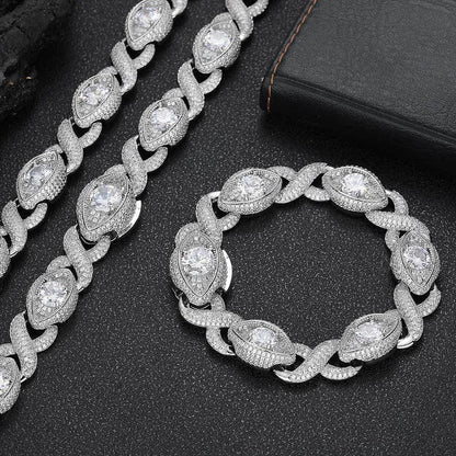 Men's Fashion Hip Hop Zircon Bracelet Cuban Link Chain - www.Shopthatapp.com