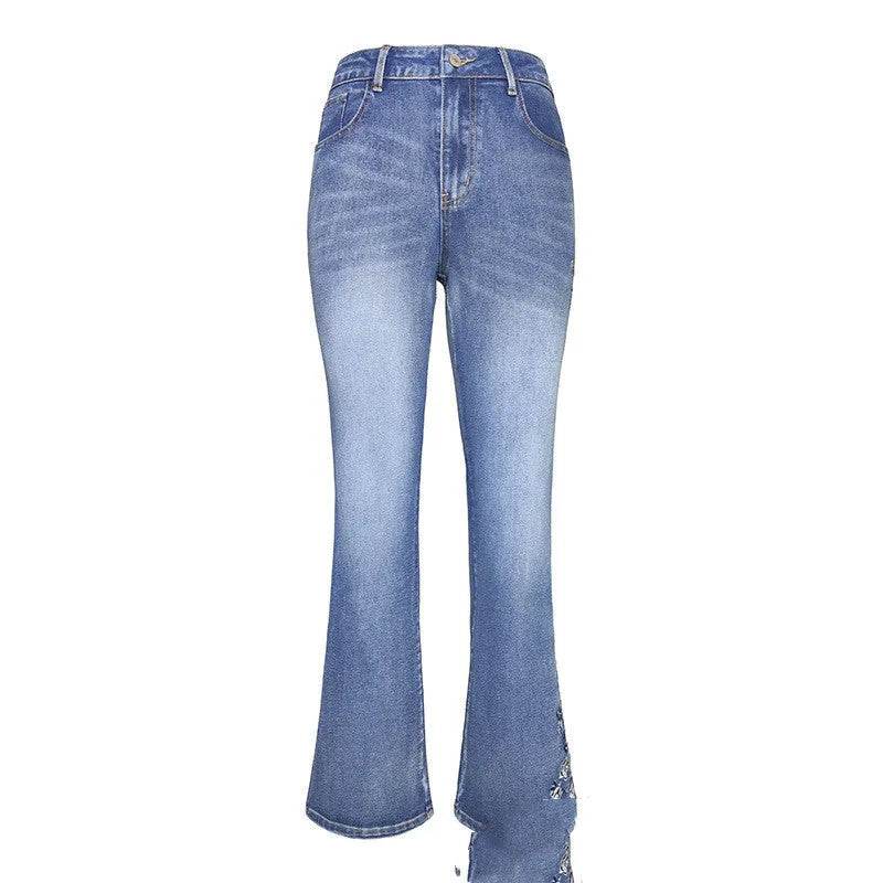 Women's Embroidered Bootcut Slim Fit Jeans - www.Shopthatapp.com