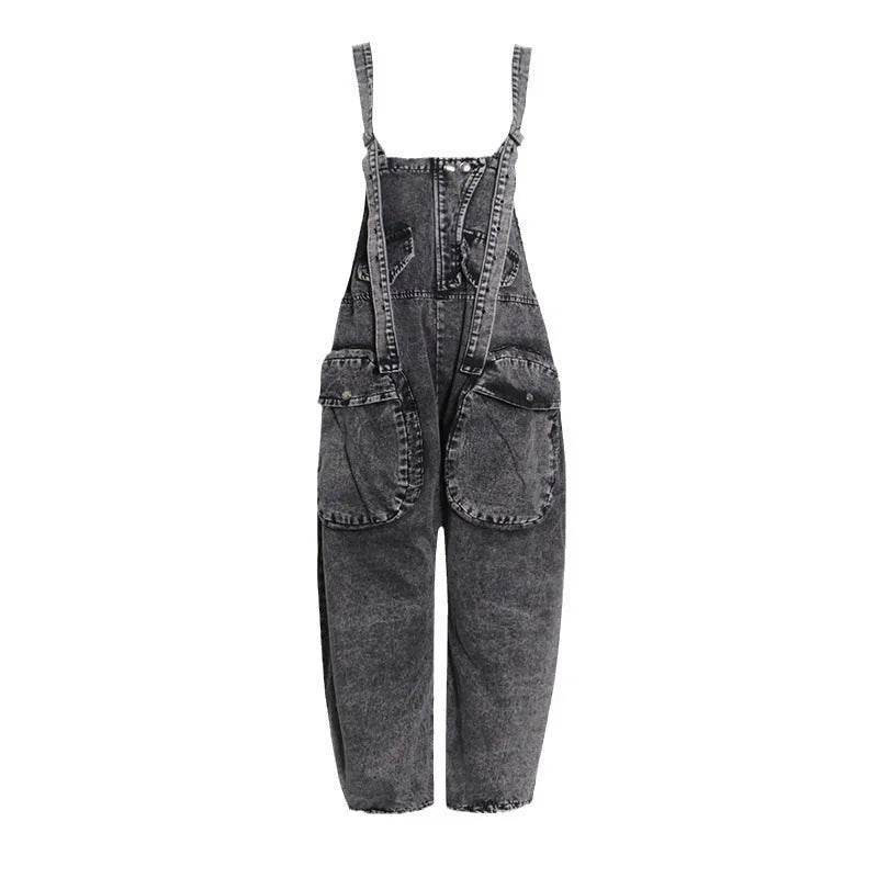 Personality Street Tooling Style Overall Baggy Jeans Pant Women - www.Shopthatapp.com