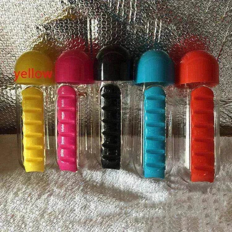 7-Day Pillbox Water Bottle Travel Organizer - www.Shopthatapp.com