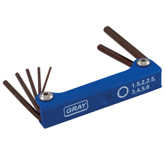 7 Piece Metric Short Folding S2 Hex Key Set - www.Shopthatapp.com #