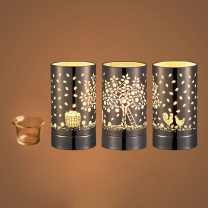 7" Touch lamp/Oil burner/Wax warmer - Silver Apple Tree - www.Shopthatapp.com