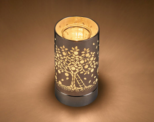 7" Touch lamp/Oil burner/Wax warmer - Silver Apple Tree - www.Shopthatapp.com