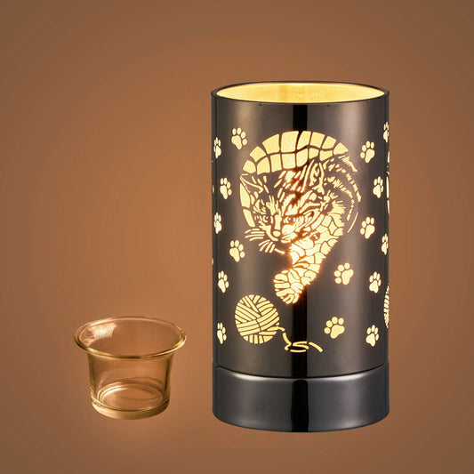 7" Touch lamp/Oil burner/Wax warmer - SilverCat - www.Shopthatapp.com