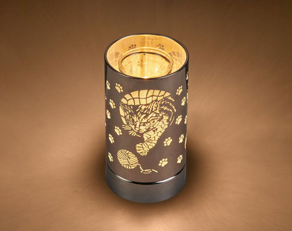7" Touch lamp/Oil burner/Wax warmer - SilverCat - www.Shopthatapp.com