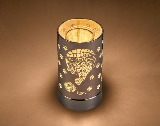 7" Touch lamp/Oil burner/Wax warmer - SilverCat - www.Shopthatapp.com