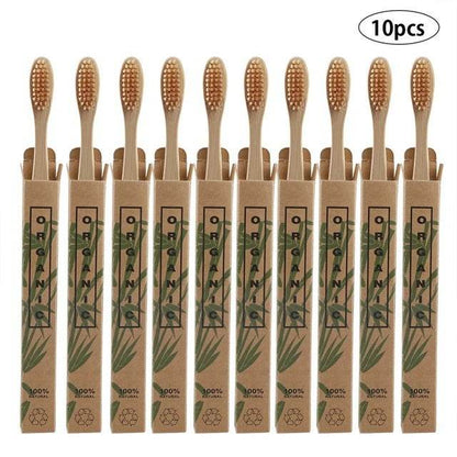 10pcs  Bamboo toothbrushes - www.Shopthatapp.com