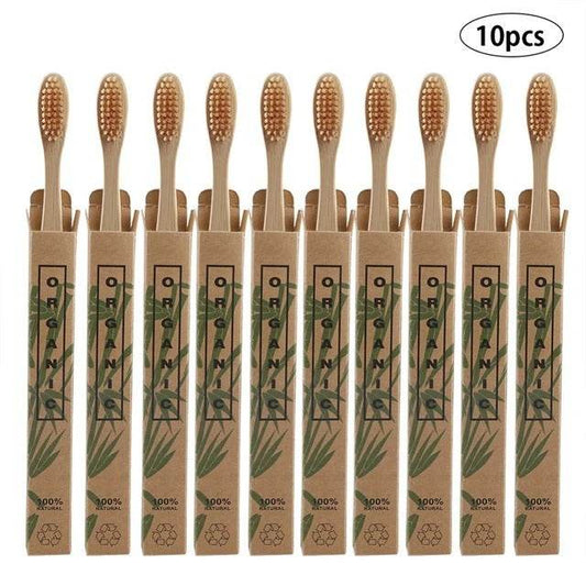 10pcs  Bamboo toothbrushes - www.Shopthatapp.com