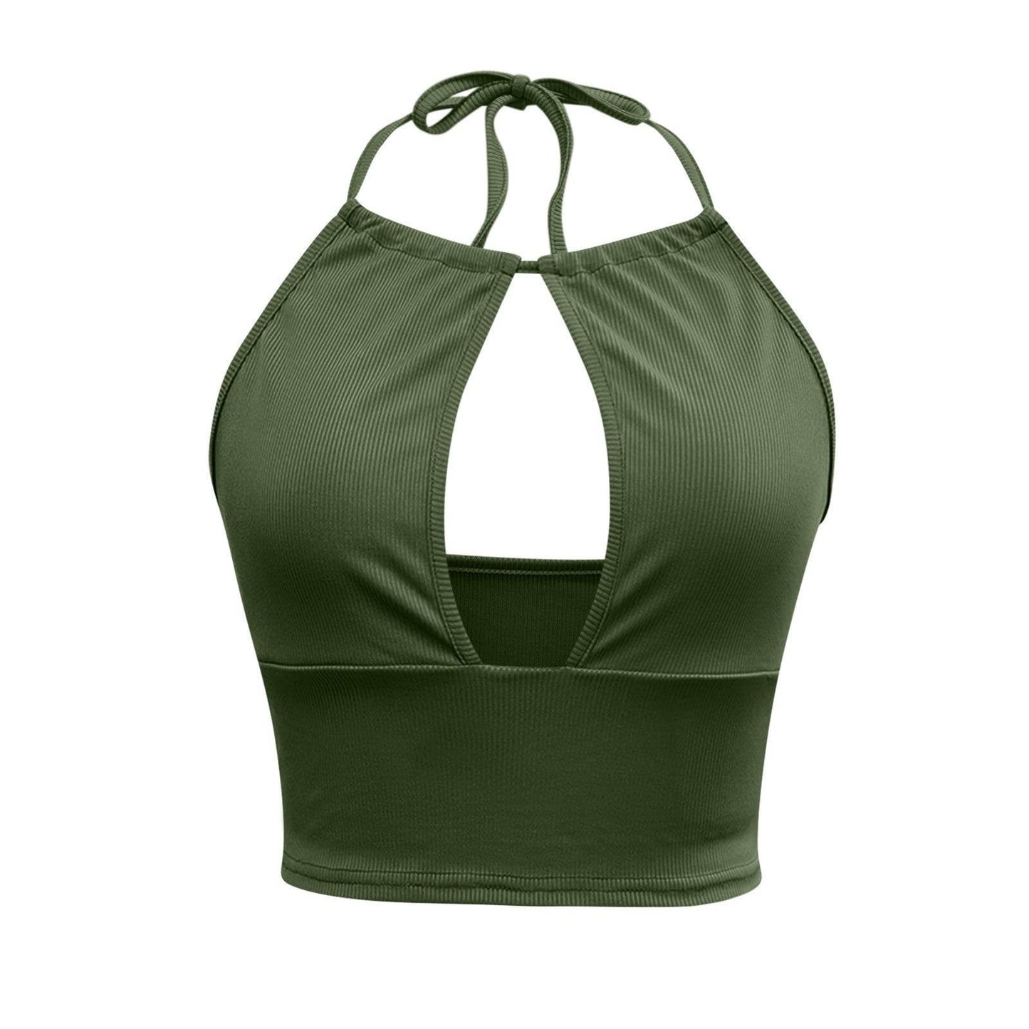 Summer Halter neck Tank top Vest women - www.Shopthatapp.com
