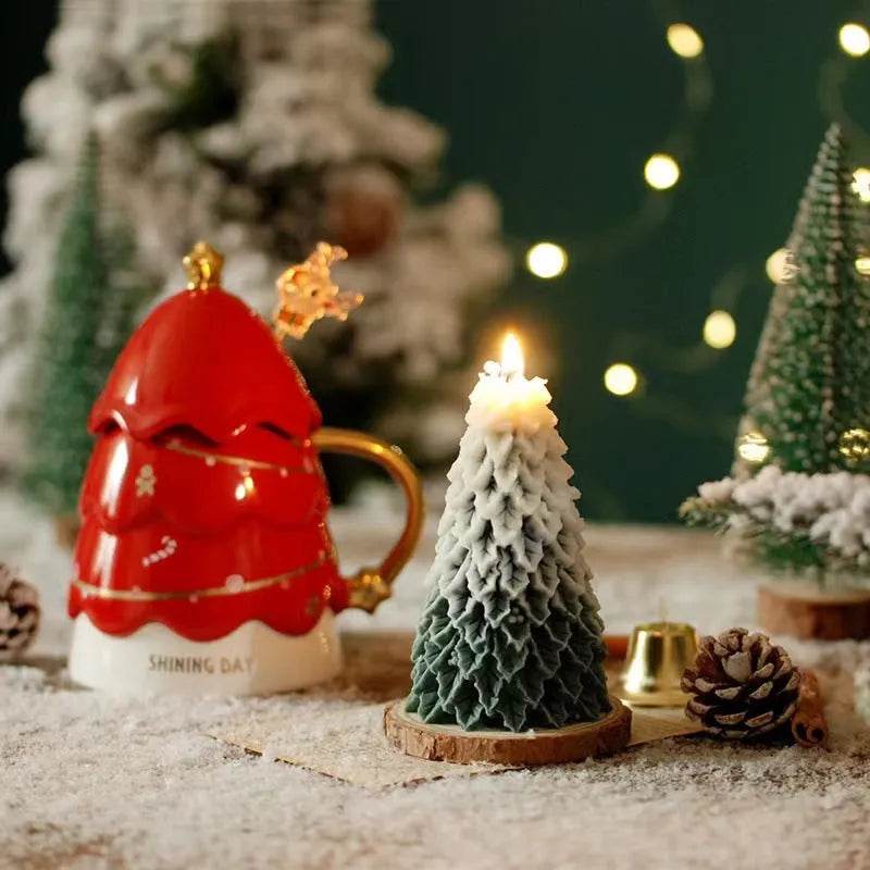Christmas Tree Silicone Molds For DIY Christmas Creative Atmosphere Decoration Handmade Fragrant Candles - www.Shopthatapp.com