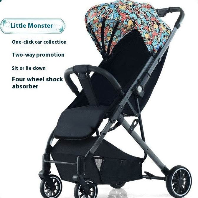 Pull Rod Type Summer Ultra-light Stroller Four Minus - www.Shopthatapp.com