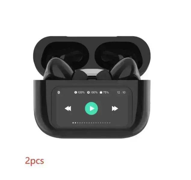 Touch Screen Bluetooth Headset With Screen TWS Active Noise Reduction - www.Shopthatapp.com