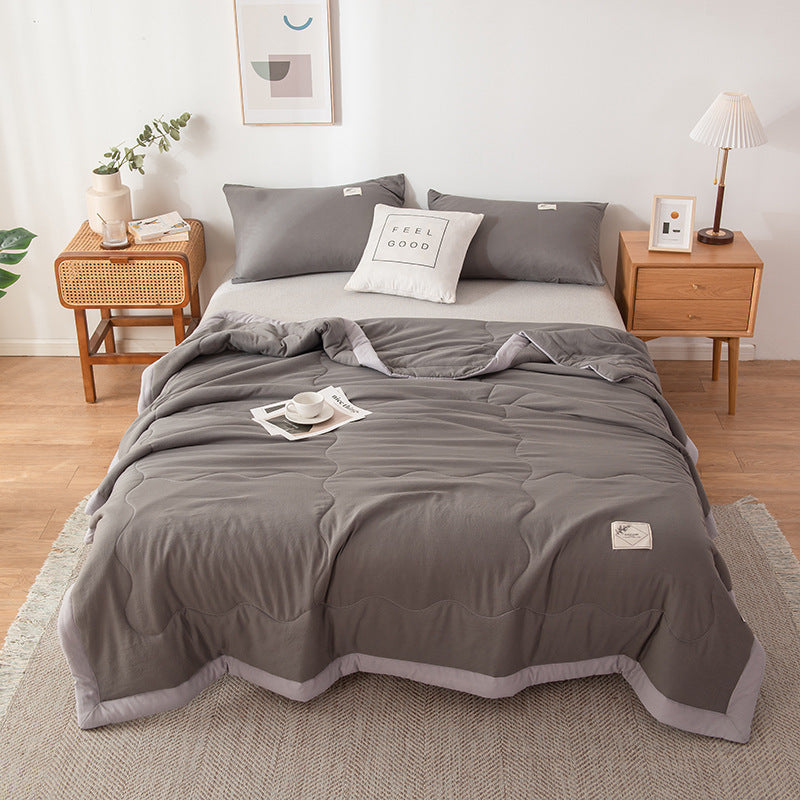 Pure Color Washed Cotton Summer Air Conditioning Duvet - www.Shopthatapp.com