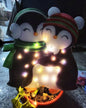 Christmas Scene Decoration With LED Lights Christmas Snowman Ornaments - www.Shopthatapp.com