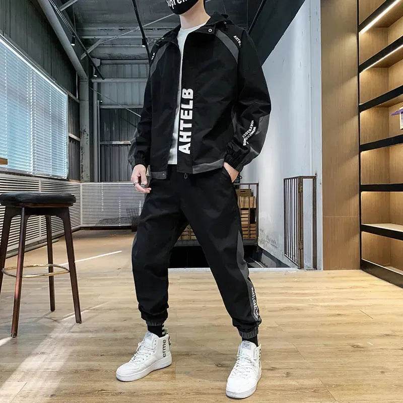Autumn Casual Sportswear 2pcs suit Workwear Tracksuit Outfit for men - www.Shopthatapp.com