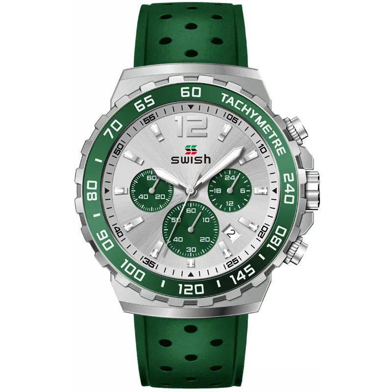 Men's Luminous Sports Breathable Hole Silicone Strap Six-pin Quartz Watch - www.Shopthatapp.com