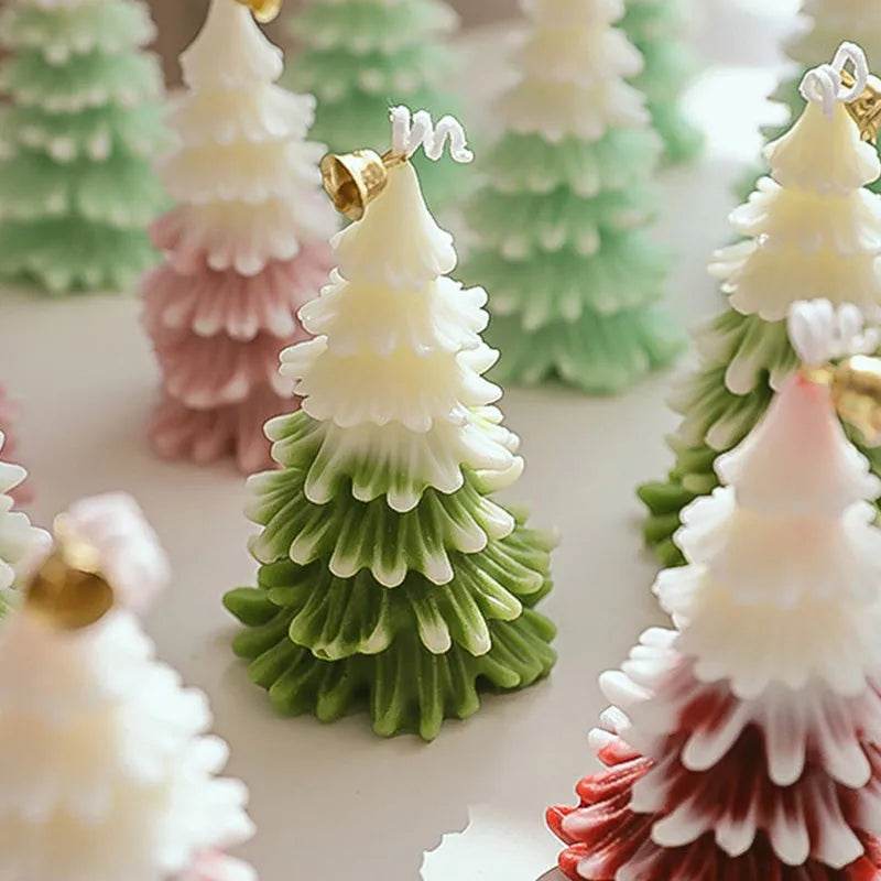 Merry Christmas Candle 3D Xmas Tree Shaped Aromatherapy Candles Ornaments Navidad New Year Party Home Decor Xmas Gift - www.Shopthatapp.com