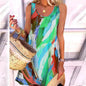 Graffiti Print Sleeveless mini Sundresses Women Summer Beach Dresses - www.Shopthatapp.com