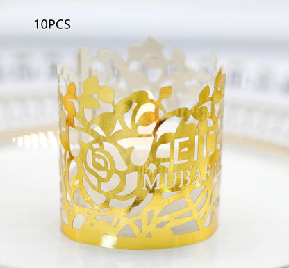 MOQ200 Ramadan Electronic Candle Lampshade Laser Cutout - www.Shopthatapp.com