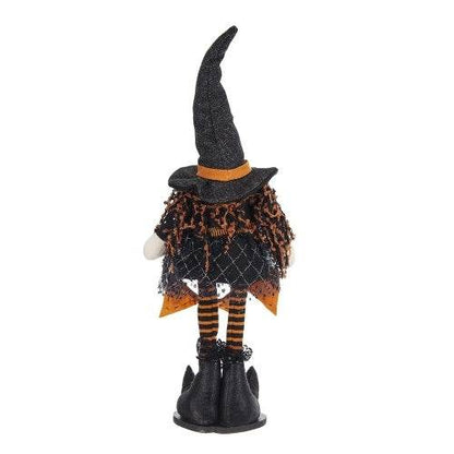 8.3x5x24 Fabric Standing Gnome W Orange Banner  Spring Body, For Halloween Decor - www.Shopthatapp.com