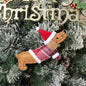 Christmas Decorations Dressing Sausage Dog Small Pendant - www.Shopthatapp.com