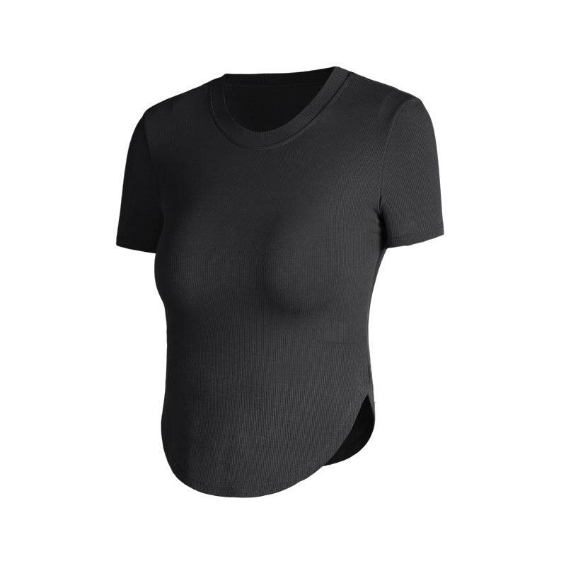 Nude feel Short-sleeved Workout Top Running gym top women - www.Shopthatapp.com
