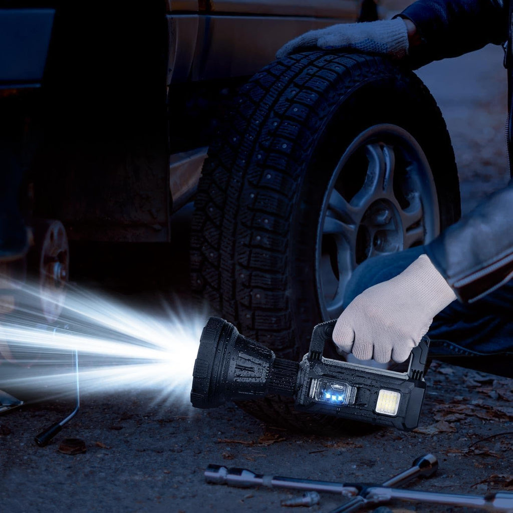 water). Utry Torches Led Super Bright Rechargeable, Long Range Searchlight, 100000 Lumens Led Super Bright Flashlight for Outdoor Emergencies, Camping, Fishing, Hunting and Other Versatile Lighting - www.Shopthatapp.com