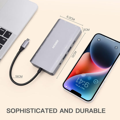Station d'accueil USB-C 2 ports HDMI 11 en 1, triple écran, hub USB-C 2 ports HDMI et VGA