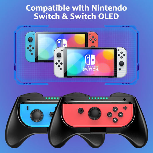 Nintendo Switch/Switch OLED Joy-Con,3 in1 Switch Racing Wheels Joycon Handle - www.Shopthatapp.com