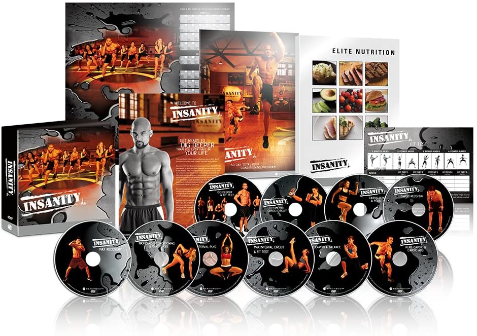 beachbody Insanity : 60 jours Programme Total Body de DVD d'entraînement - 10DVD Used - www.Shopthatapp.com
