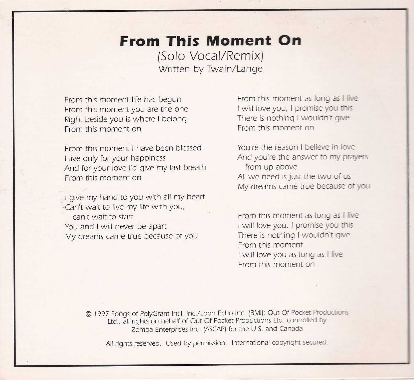 From This Moment on - www.Shopthatapp.com