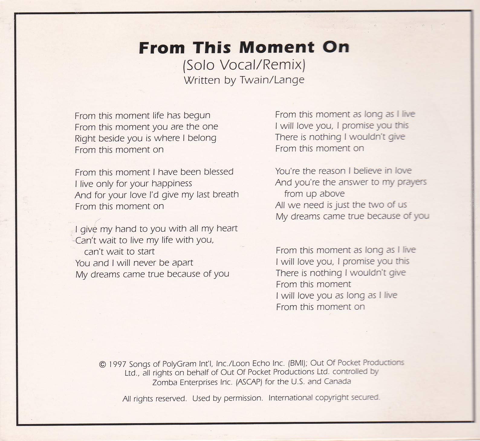 From This Moment on - www.Shopthatapp.com