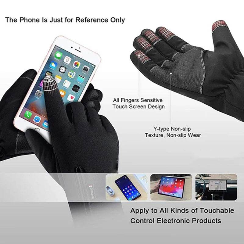 Winter Gloves Touchscreen Non-Slip Unisex Waterproof Windproof Warm Cycling Ski Sports Gloves Women Men - www.Shopthatapp.com