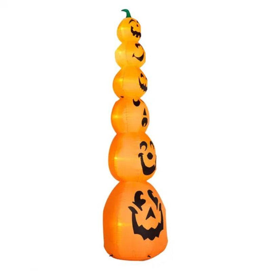 9FT Halloween Inflatable Stacked Pumpkins, Blow Up 6 Pumpkins Inflatable With Built-in LED Lights Outdoor Decorations Large Party Yard Decoration - www.Shopthatapp.com