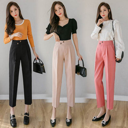 Tapered Trousers Women's Slim Harem Suit Trousers - www.Shopthatapp.com