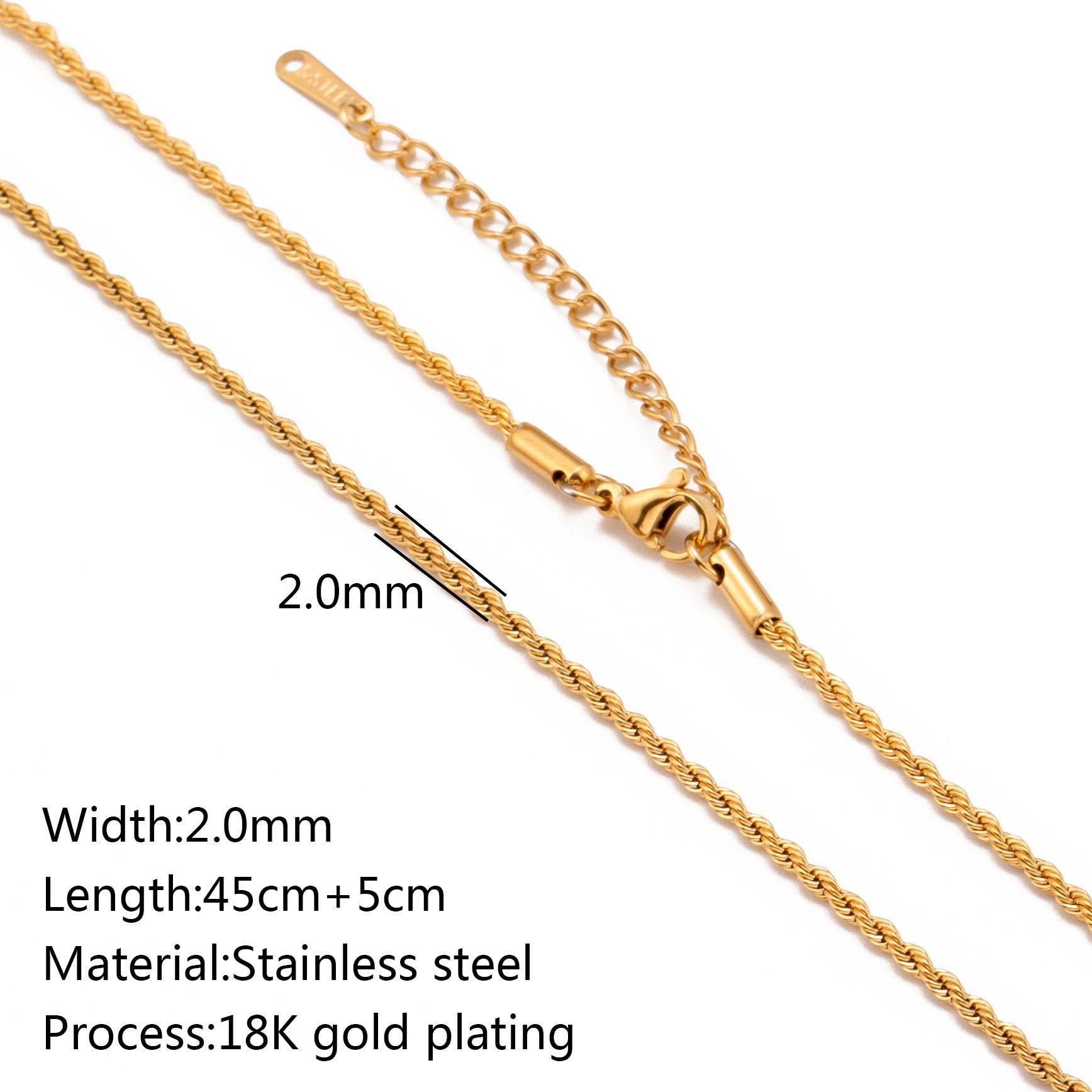 Stainless Steel Vacuum Vapor Plating 18K Gold Color Protection Lip Chain Necklace - www.Shopthatapp.com