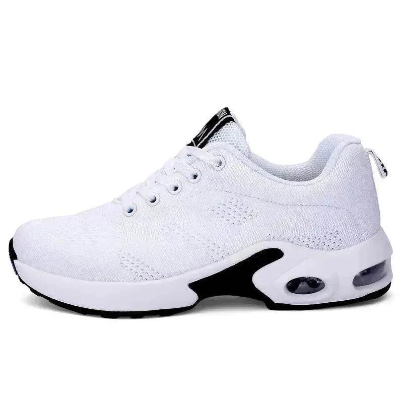Casual Shoes Breathable Lightweight Mother Shoes Lace-up Cushioned Sneakers for Women - www.Shopthatapp.com
