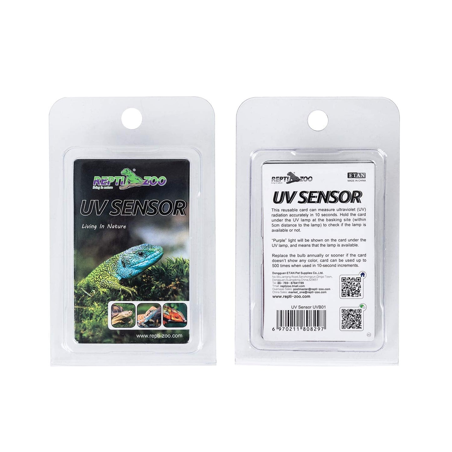 Carte de test de capteur UV REPTIZOO 2 pièces