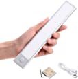 Lampe LED idéale pour la chasse aux fantômes, détecteur de mouvement sans fil Zoeson avec batterie rechargeable, veilleuse de sécurité magnétique à induction pour placard, comptoir, penderie, escalier