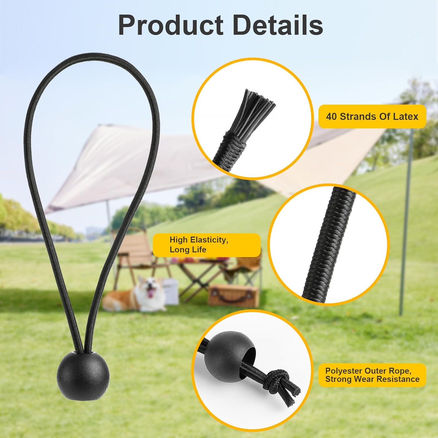 Tarpaulin Clips with 4mm Tarpaulin Ties for Camping Cargo Car Boat 10 Pack - www.Shopthatapp.com