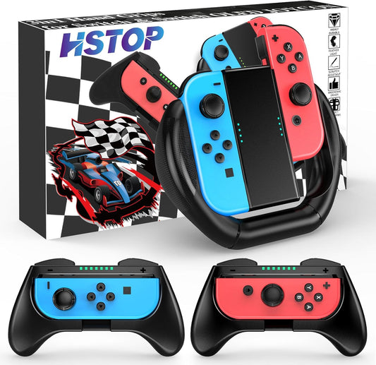 Manette Joy-Con OLED Nintendo Switch/Switch, volant de course 3 en 1, poignée Joy-Con 
