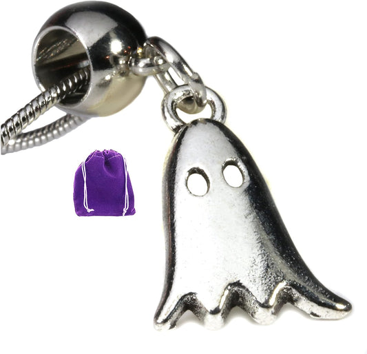 Collier fantôme - Bijoux gothiques pour hommes et femmes - Cadeau pour meilleur ami - Pendentif spirituel - Accessoire de chaîne tendance 100 % acier inoxydable - Un joli pendentif fantôme ou un bijou fantôme avec de jolies breloques fantômes