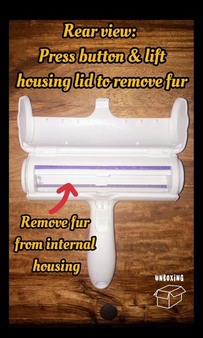 Rouleau anti-peluches réutilisable pour tous les animaux de compagnie. Élimine les poils invisibles.