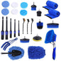 26Pcs Car Detailing Brush Kit Exterior Interior Car Cleaning Set Drill Brush Set Car Buffing Sponge Pads Kit For Cleaning Automobile Interior Exterior Wheels Dashboard - www.Shopthatapp.com