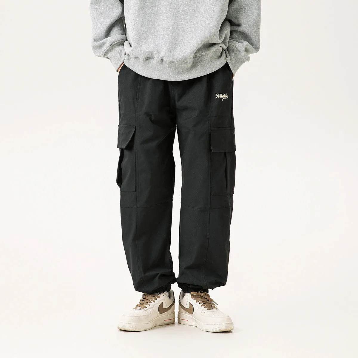 Autumn Outdoor Retro Pocket Overalls Men's Loose Straight Casual Cargo Pant - www.Shopthatapp.com