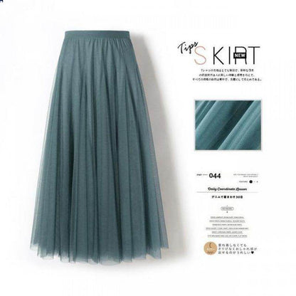 Pleated Mesh Midi Skirt – Women's Prairie Swing Skirt - www.Shopthatapp.com