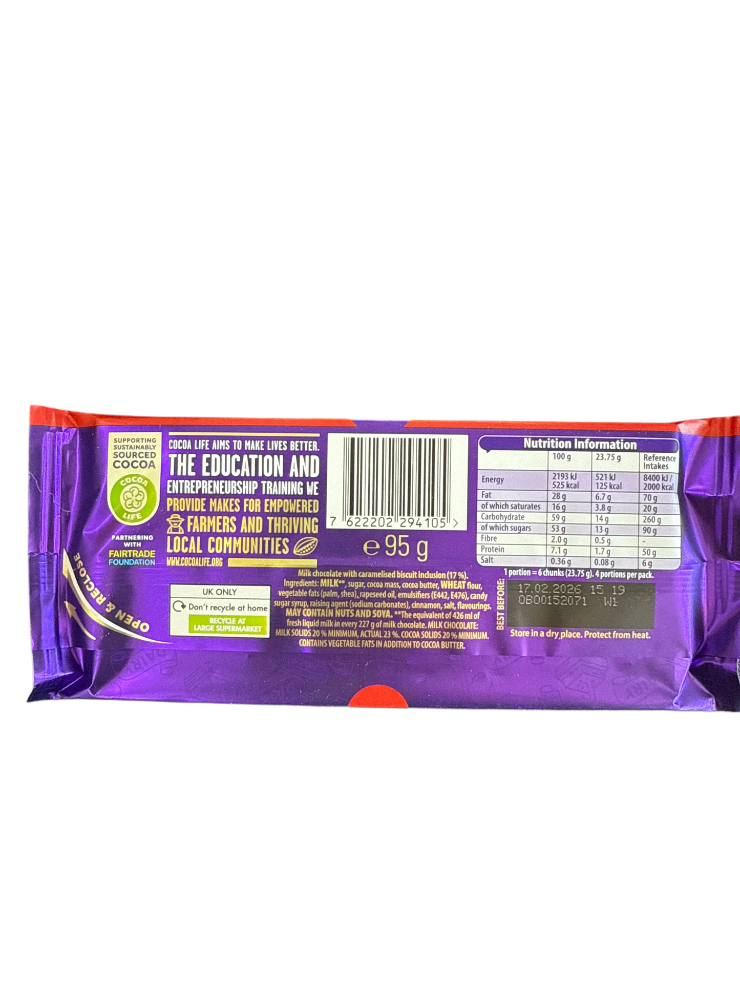Cadbury Dairy Milk Biscoff 95G - U.K Edition - www.Shopthatapp.com