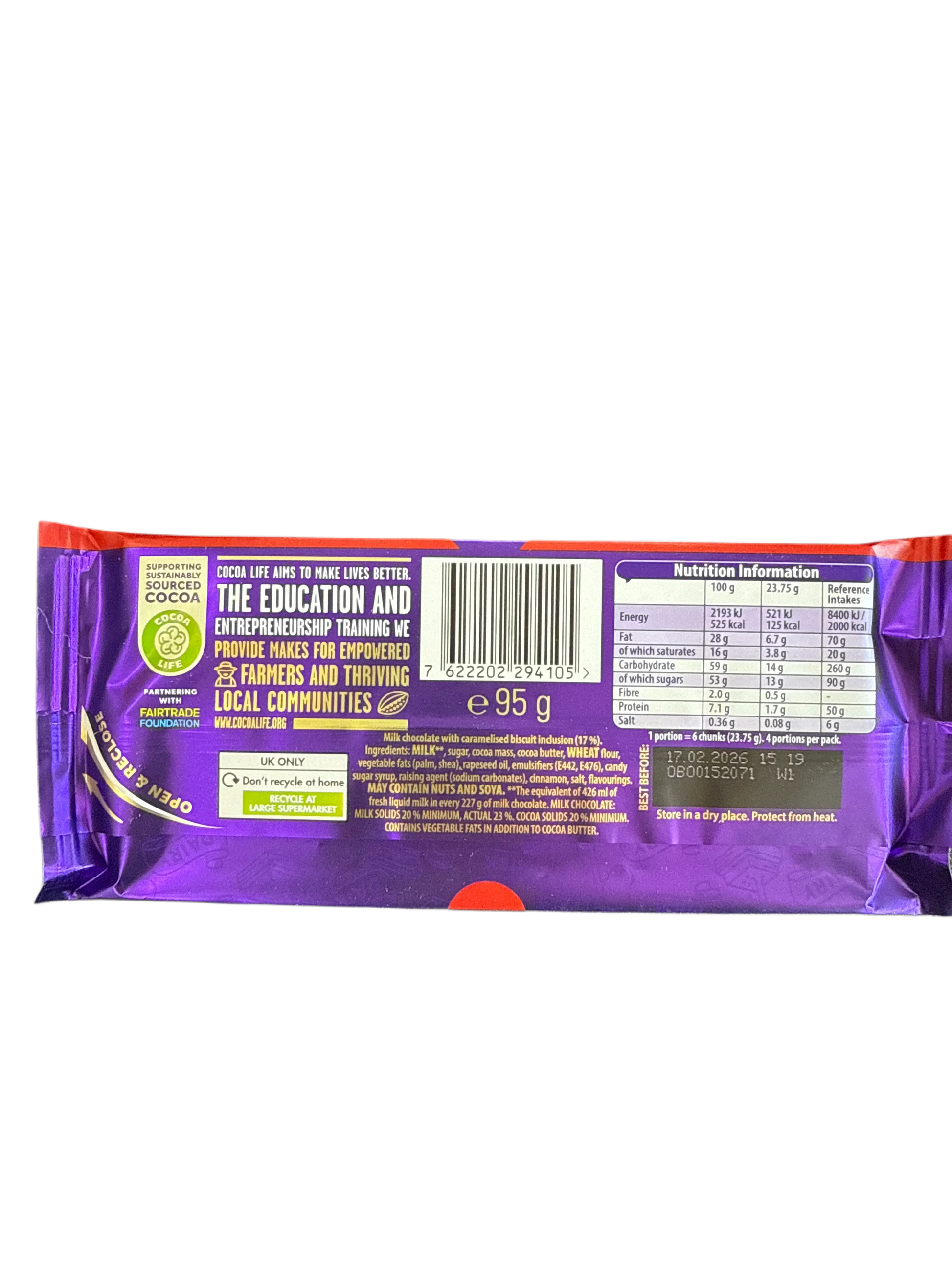 Cadbury Dairy Milk Biscoff 95G - U.K Edition - www.Shopthatapp.com