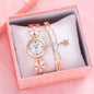 Women's Bracelet Watch Flower Disk Two-piece Bracelet Set - www.Shopthatapp.com