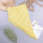 European And American Women's See Through Hollow Knitted tassel fringe Slant Beach Skirt - www.Shopthatapp.com